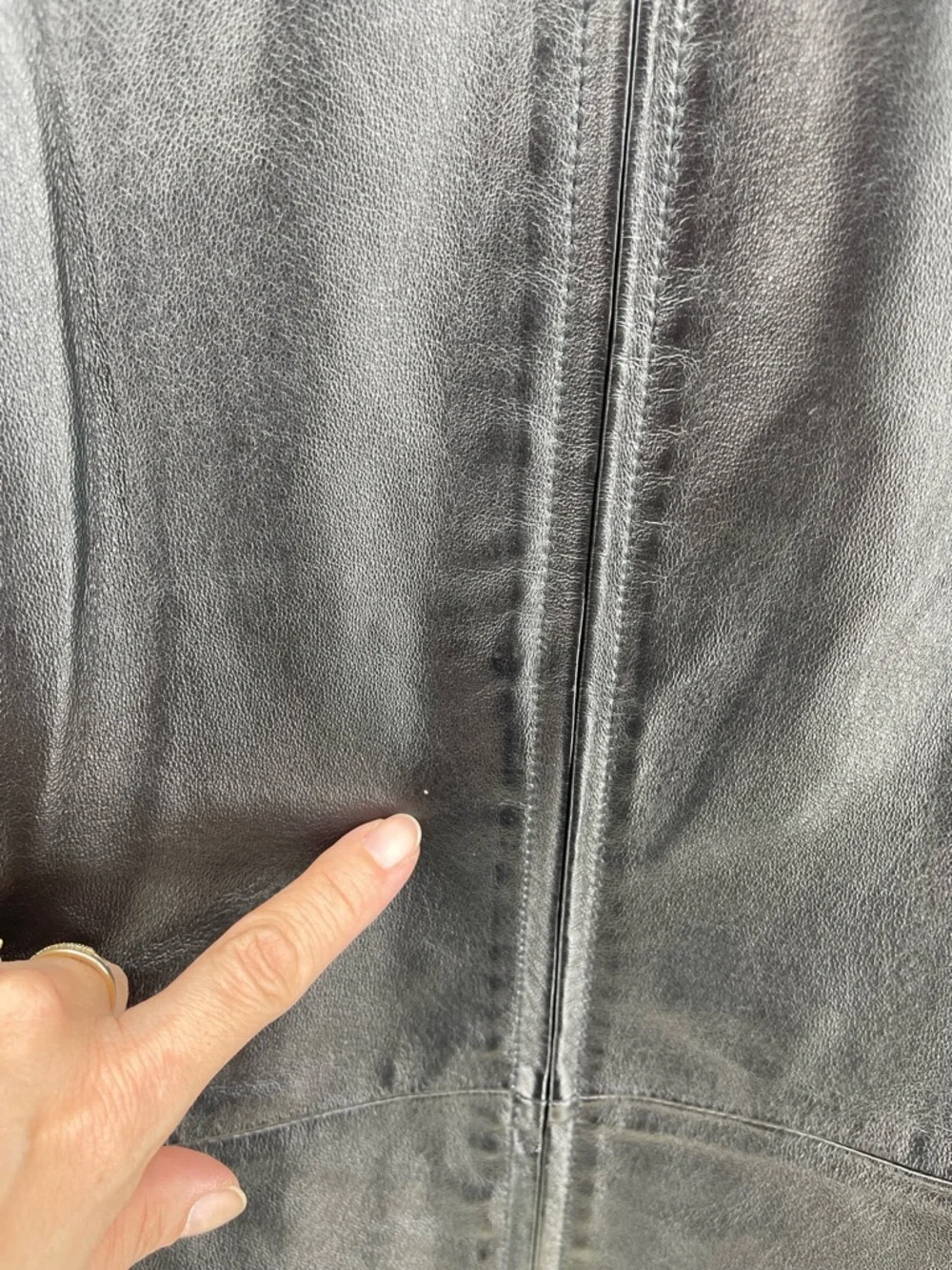 Worthington Women's Black Leather Zip-Front Jacket XL Business Contemporary - Picture 4 of 9